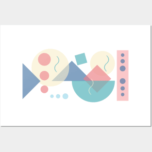 Pastel Geometric Shapes Posters and Art